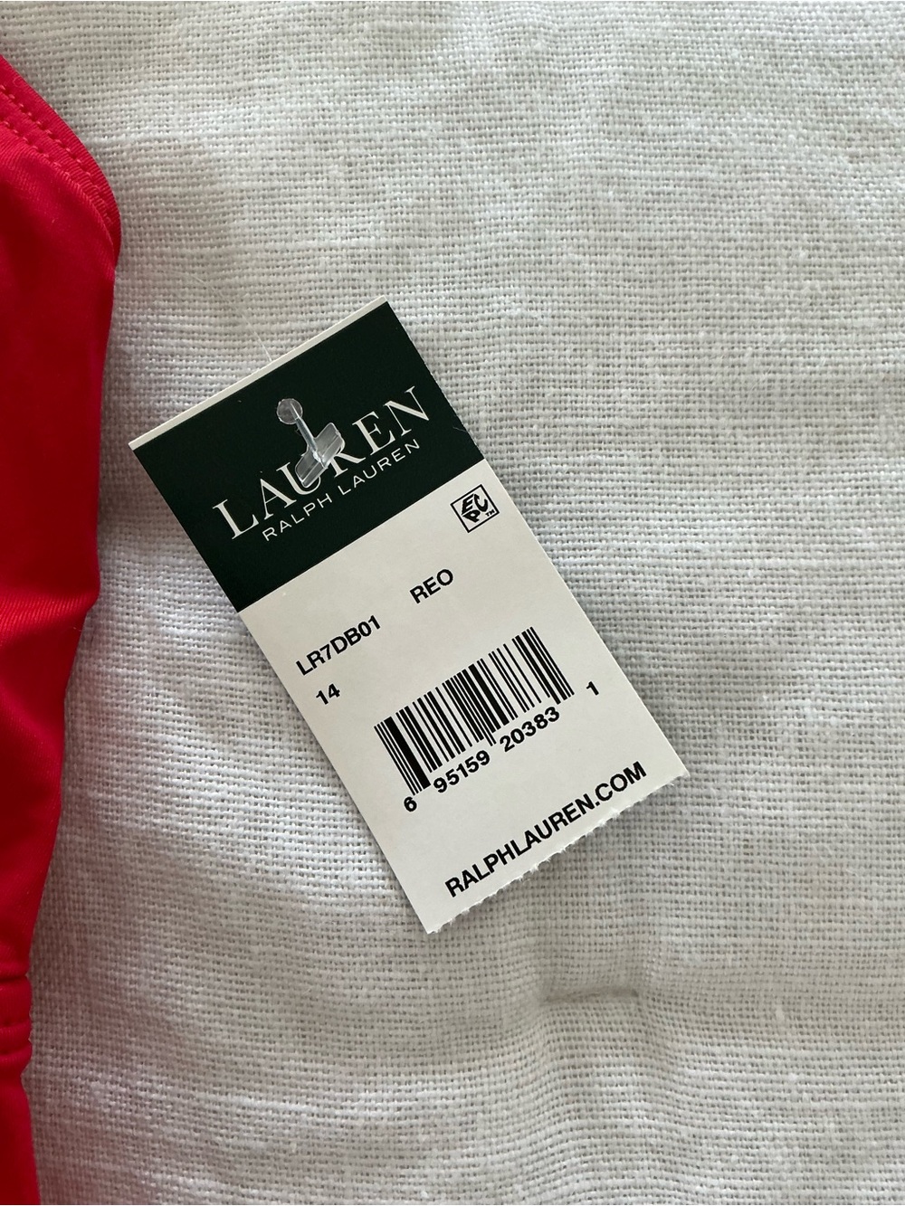 NWT Lauren Ralph Lauren Red Halter One-Piece Swimsuit - Picture 8 of 9